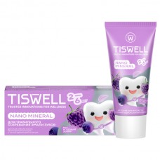 TISWELL детская зубная паста Реминерализующая с наногидроксиапат Ягодный зефир 60гр